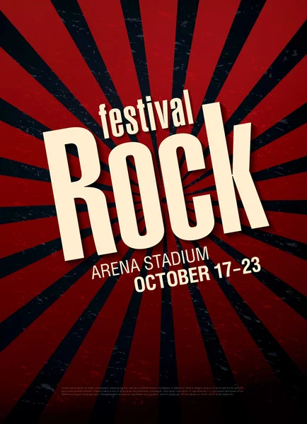 Rockfestival. Poster — Stockvector