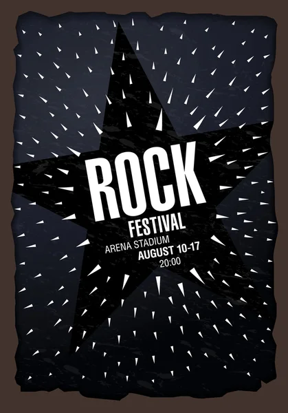 Rock Festivali. Poster — Stok Vektör