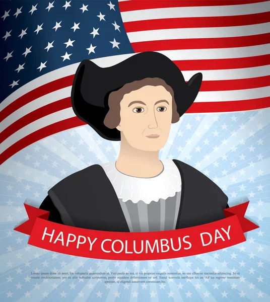 Glücklicher Kolumbus-Tag — Stockvektor