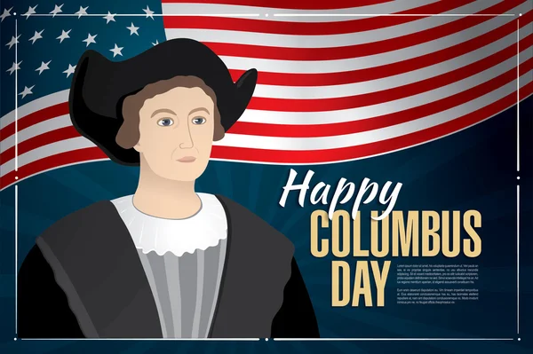 Feliz Dia de Colombo — Vetor de Stock