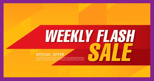 Weekly flash sale. — Stock Vector