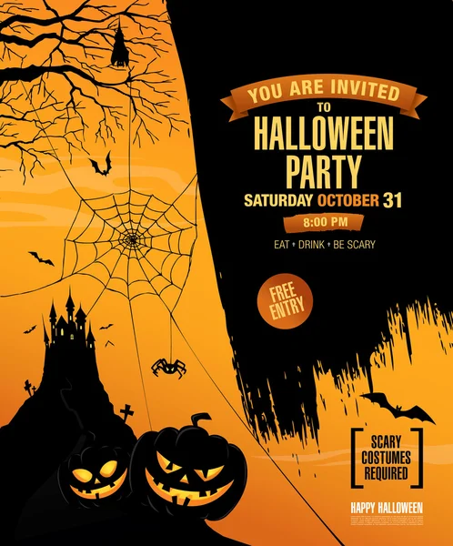 Halloween Feestposter — Stockvector