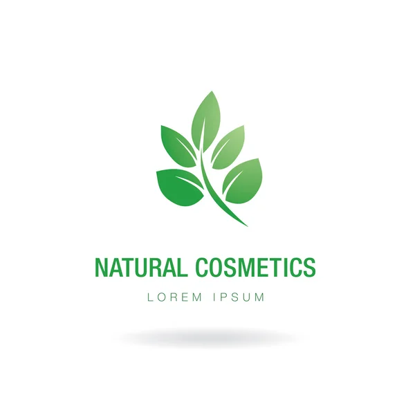 Design logo cosmetico naturale — Vettoriale Stock