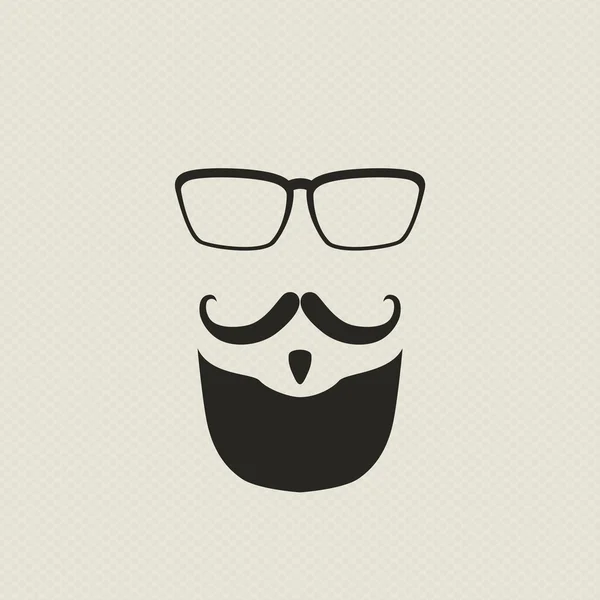 Silhouette d'un homme dans le style hipster — Image vectorielle