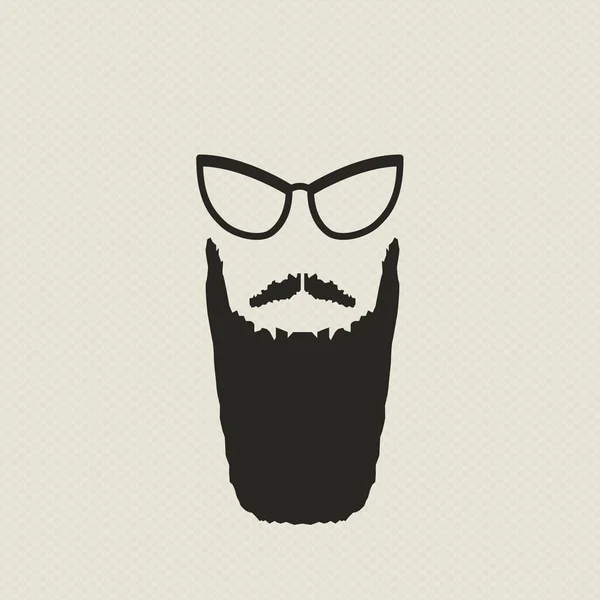Silhouette d'un homme dans le style hipster — Image vectorielle