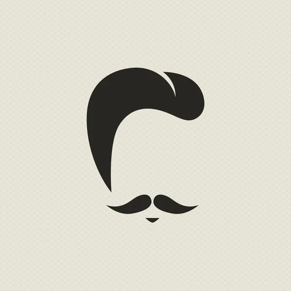 Silhouette d'un homme dans le style hipster — Image vectorielle