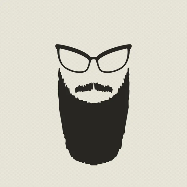 Silhouette d'un homme dans le style hipster — Image vectorielle