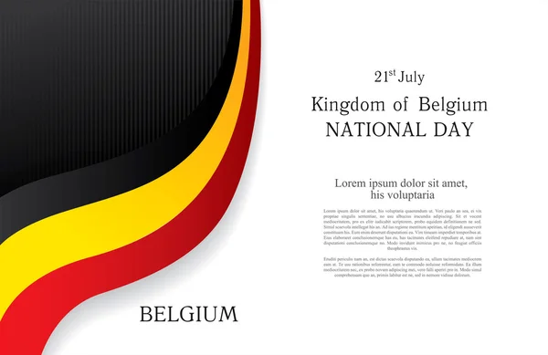 Königreich Belgien. Nationalfeiertag. 21. Juli — Stockvektor
