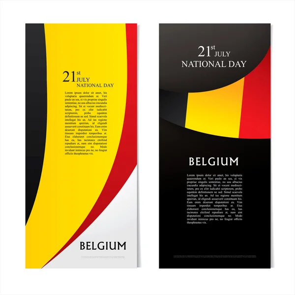Reino da Bélgica. Dia nacional. 21 de Julho — Vetor de Stock