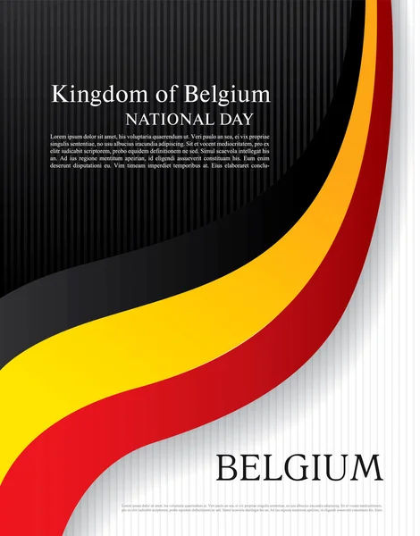 Kerajaan Belgia. Hari Nasional. 21 Juli - Stok Vektor