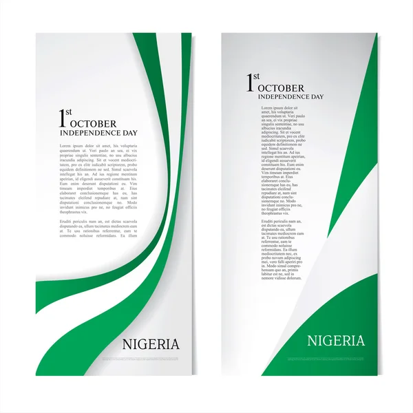 Día de la independencia de Nigeria. Primero de octubre . — Archivo Imágenes Vectoriales