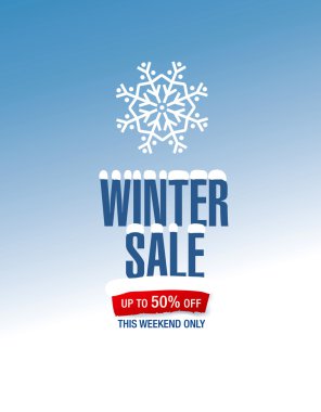 Kış indirimi afişi