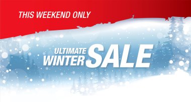 Ultimate winter sale banner clipart