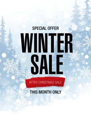 Kış indirimi afişi