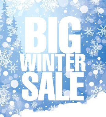 Kış indirimi afişi
