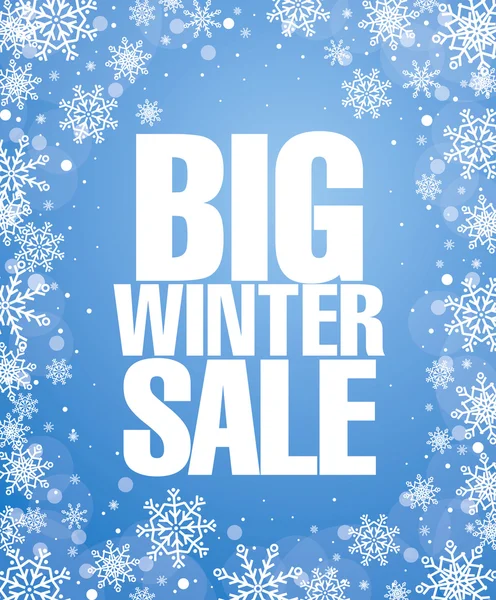 Grote winter verkoop banner — Stockvector