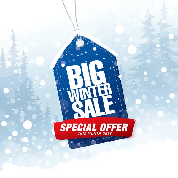 Banner de venda de inverno grande —  Vetores de Stock