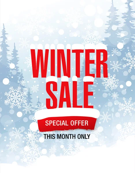 Cartaz de venda de inverno —  Vetores de Stock