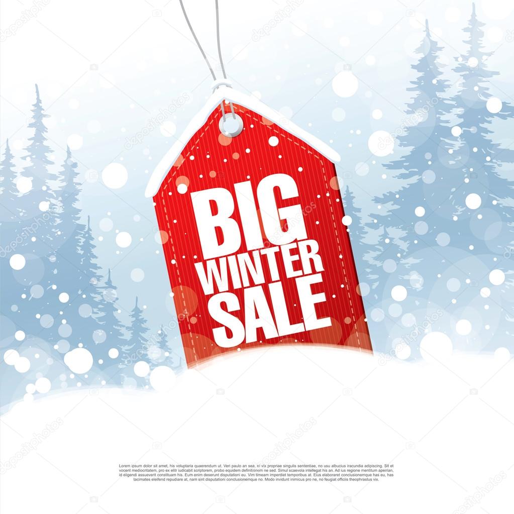 Big Winter Sale. Vector illustration