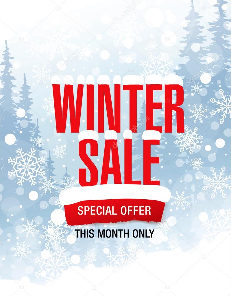 Winter sale poster