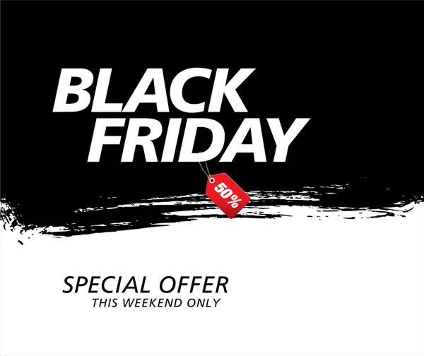 Black Friday Wyprzedaż Banner Design — Wektor stockowy