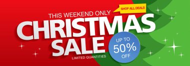 Noel satış. Vektör afiş