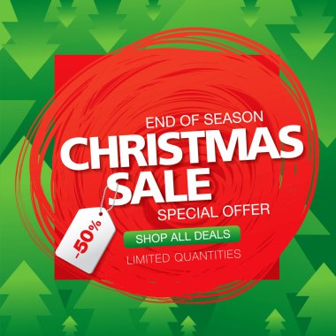 Noel satış. Vektör afiş