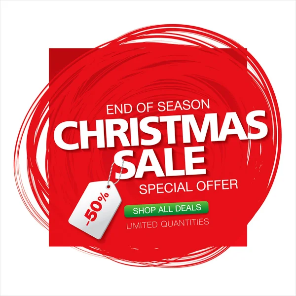 Christmas sale. Vector banner — Stock Vector