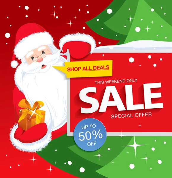 Christmas sale. Vector banner — Stock Vector