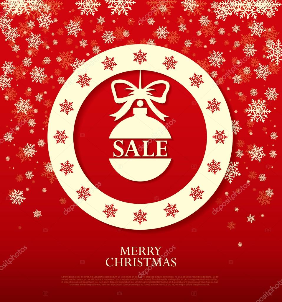 Vector illustration of christmas ball inside circle