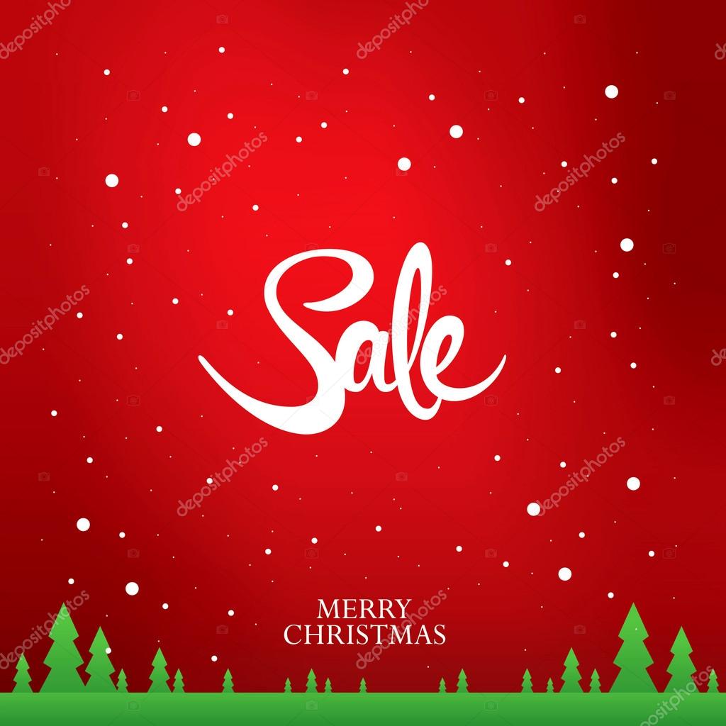 Vector christmas banner design with cursive lettering