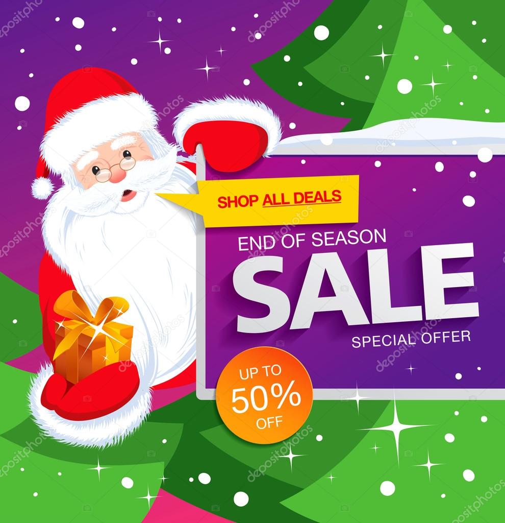 Christmas sale. Vector banner