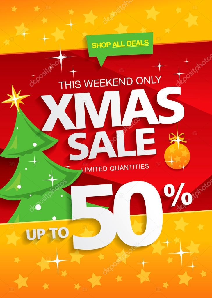 Christmas sale. Vector banner