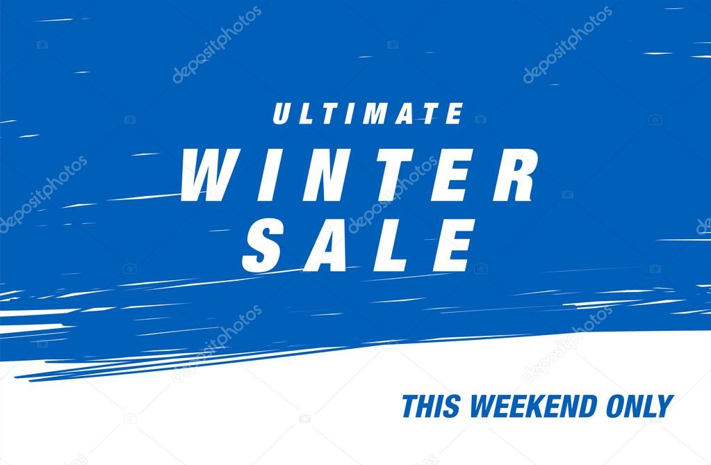 Ultimate winter sale. Vector banner