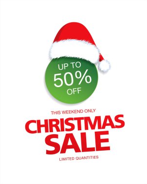 Noel satış. Vektör afiş