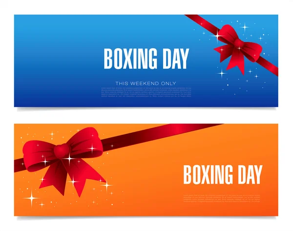 Boxing Day! Vector rechthoekige banner — Stockvector