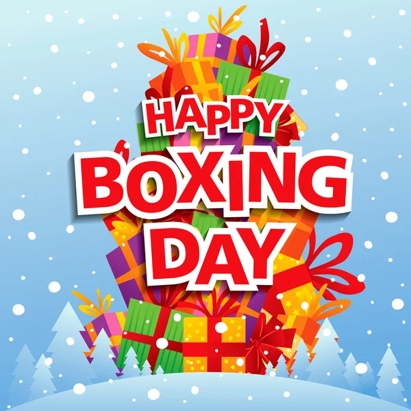 Happy Boxing Day! Vector illustration — Stock Vector