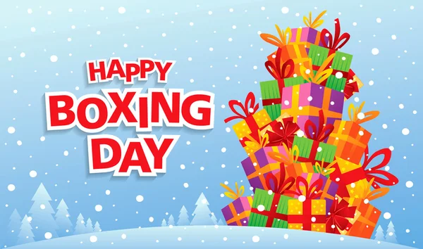 Happy Boxing Day! Vector illustration — Stock Vector