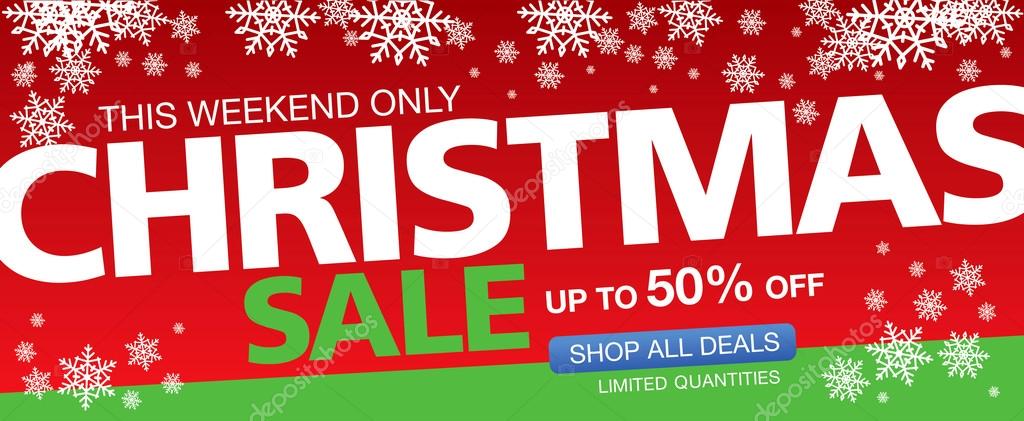 Christmas sale. Vector banner illustrated