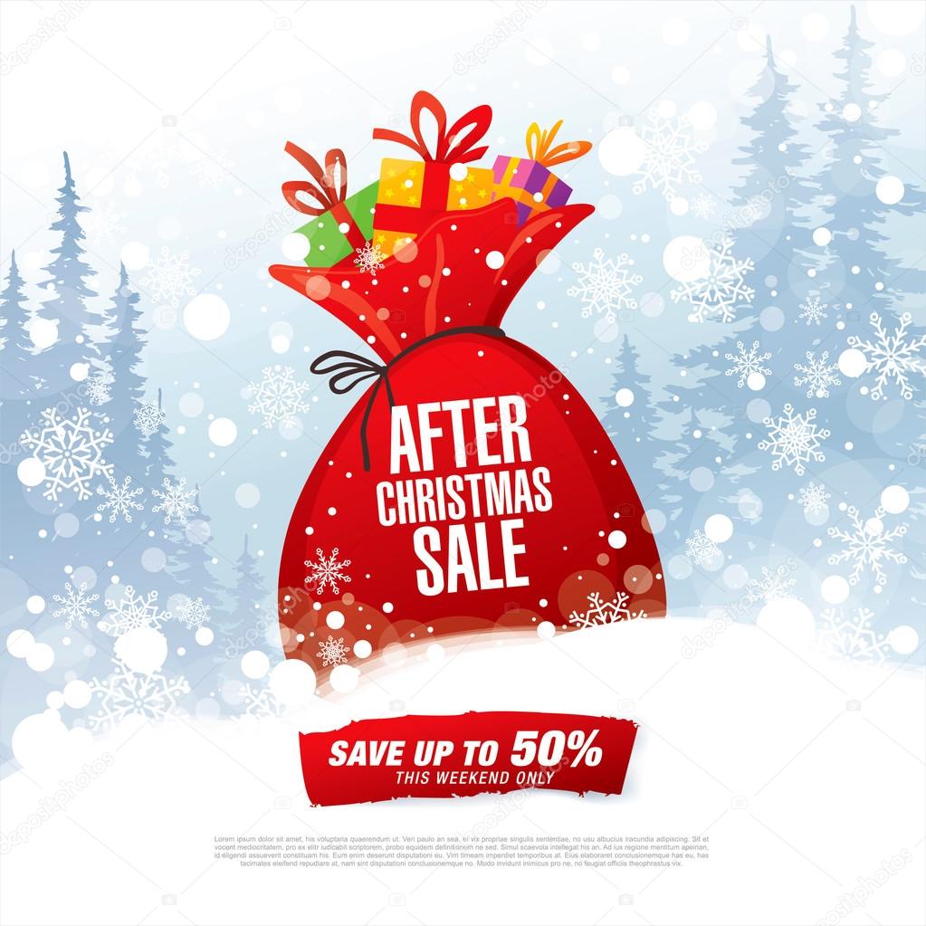 After christmas sale. Vector illustration Stock Vector by ©Igor_Vkv 93347228
