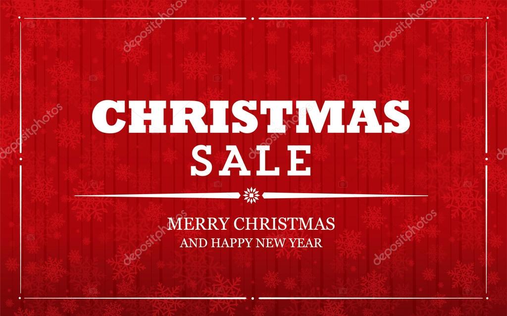 Vector illustration of Chrismas lettering over red background