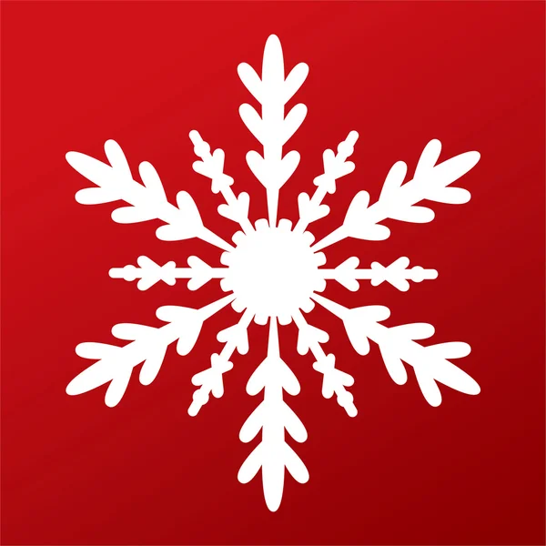 分離されたクリスマス雪の結晶 — ストックベクタ