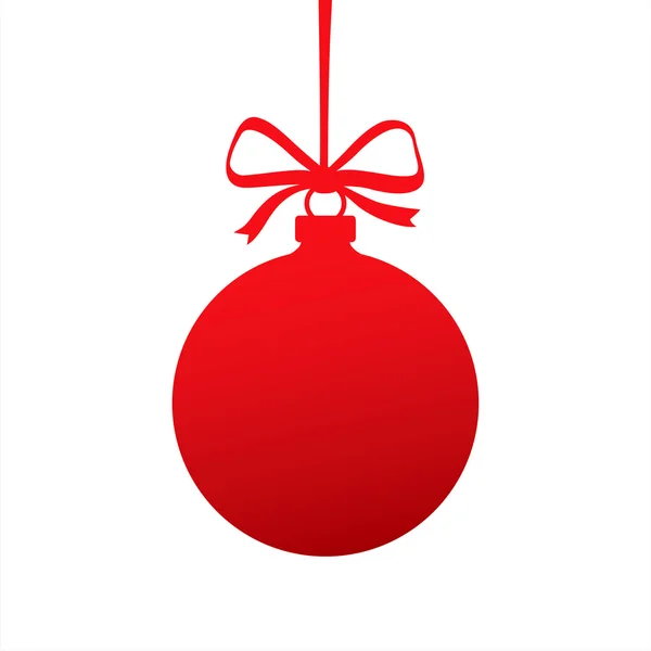 Boule de Noël rouge — Image vectorielle