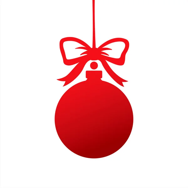 Bola roja de Navidad — Vector de stock