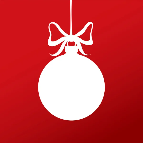 白いクリスマスボール. — ストックベクタ