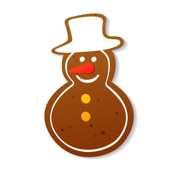 Mézeskalács karácsony-hóember. — Stock Vector
