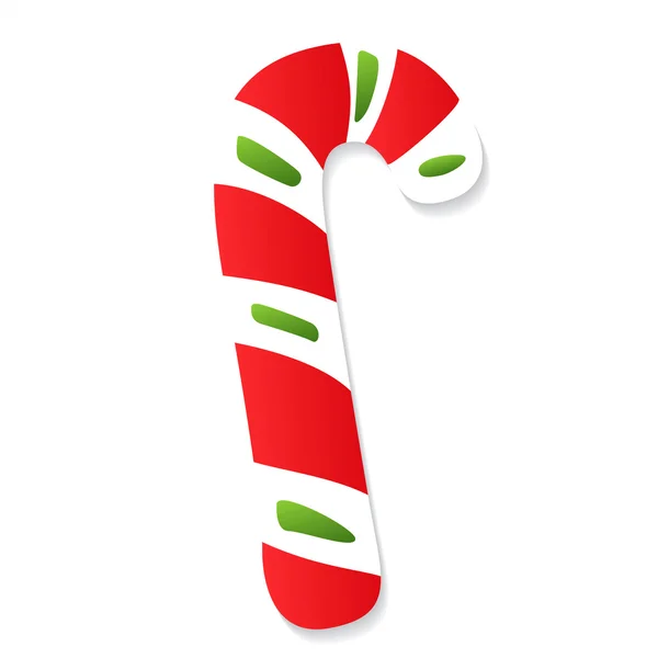 Palillo de caramelo de Navidad de jengibre — Vector de stock