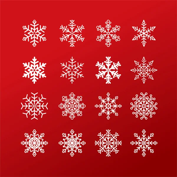 Christmas snowflakes set — Stock Vector