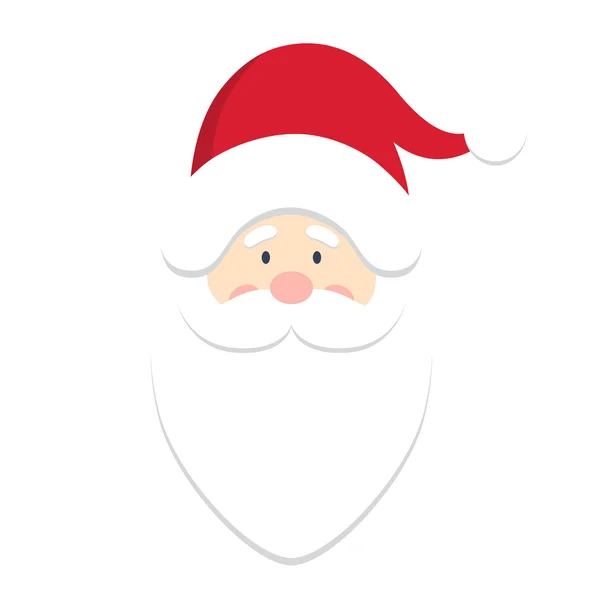 Weihnachtsmann isoliert auf weiß — Stockvektor