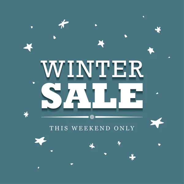 Winter sale banner. — Stock Vector